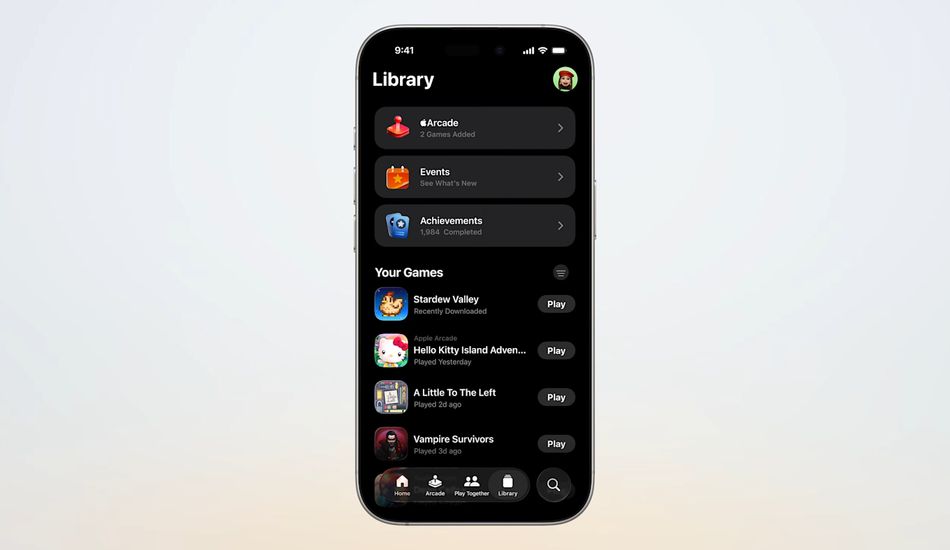 Application jeux Apple